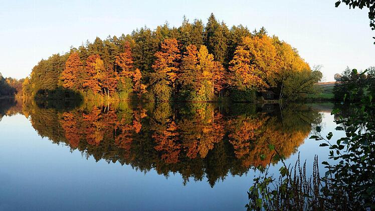 Platz zwei: Herbstei, Foto: Thomas Karger, Ort: Teich an der Dürrmühle bei Sonnefeld