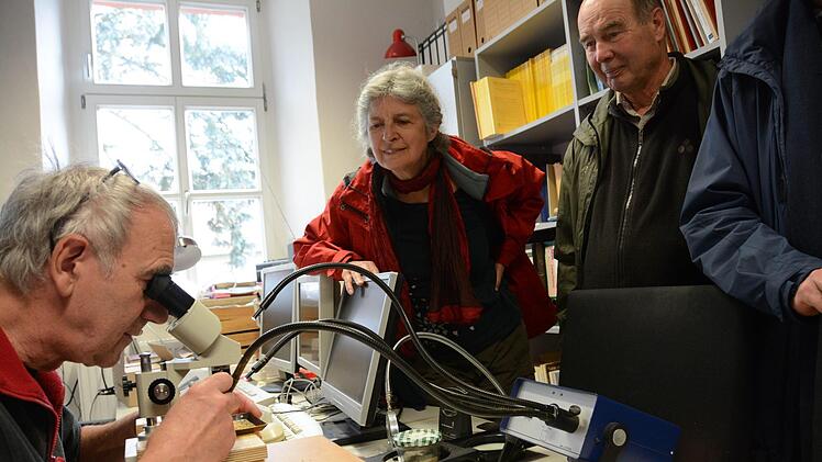 Trias Museum in Euerdorf: Die Teilnehmer konnten Michael Henz bei der Arbeit über die Schulter schauen. Elisabeth Assmann