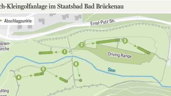 So sieht die geplante Kleingolfanlage im Staatsbad grafisch aus. Quelle: Büro Dietz/Staatsbad Brückenau