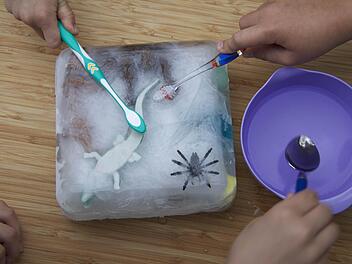 Das Ende der Eiszeit": Dieses Spiel macht besonders viel Spaß, wenn es draußen richtig heiß ist. Fotos: Gräfe und Unzer Verlag/ Svenja Walter