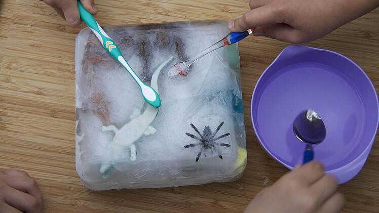 Das Ende der Eiszeit": Dieses Spiel macht besonders viel Spaß, wenn es draußen richtig heiß ist. Fotos: Gräfe und Unzer Verlag/ Svenja Walter