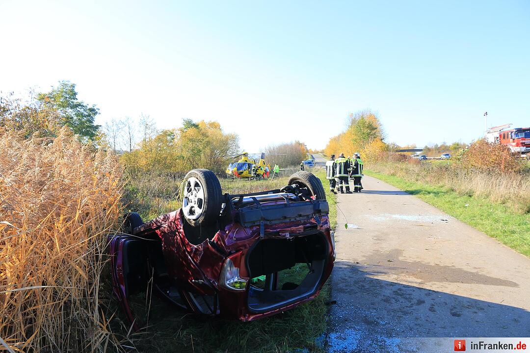 Schwerer Unfall auf der A70 bei Oberhaid
