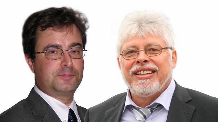 Öffentlicher Schlagabtausch in Bad Bocklets CSU: Vorstandsmitglied Joachim Zehnter (links) und Vorsitzender Wolfgang Back. Fotomontage: M. Beetz