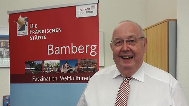 Mit St&auml;dten wie Bamberg  und Franken als  Radfahrer- und Genussregion wirbt der Tourismusmanager Olaf Seifert gern.K.Angerstein