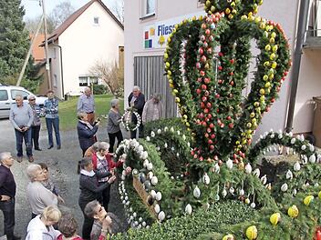 Die geschm&uuml;ckten Kunstwerke beeindruckten die Besucher aus H&ouml;chstadt. Foto: privat