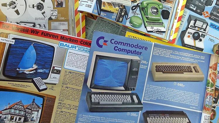 Seiten der Baur-Kataloge mit Produkten aus den 80ern  Fotos: Archiv Baur