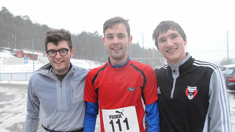 Die drei Schnellsten: (von links) Martin Ankenbauer (3.), René Amtmann (1.), Markus Veth (2.).
