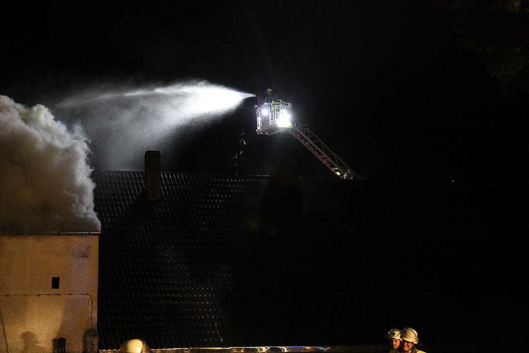 Sägewerk in Rehau in Flammen