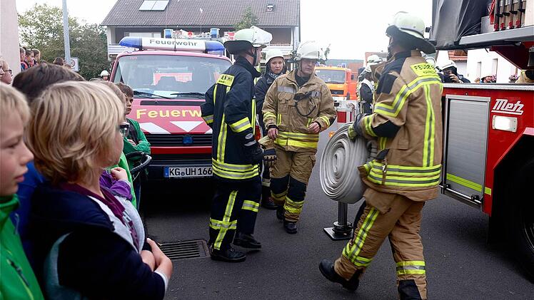 Die Herbstübung der Feuerwehr fand heuer in Westheim statt. Foto: Gerd Schaar
