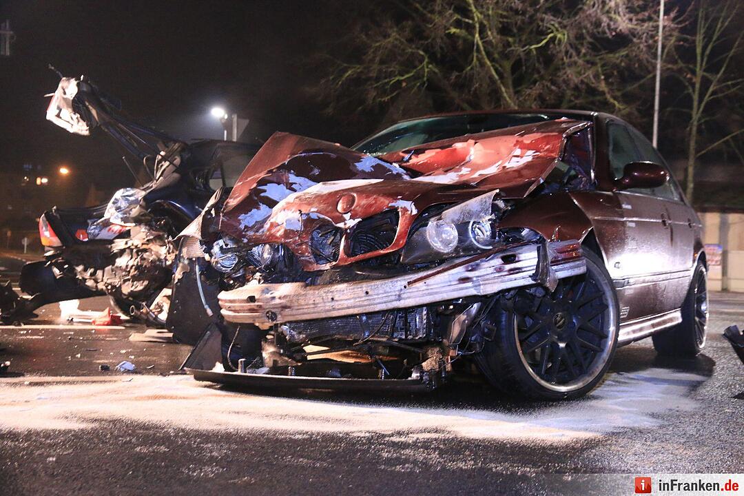 Frontalkollision am Münchner Ring in Bamberg