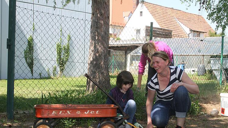 Mit dem alten Wagen lassen sich auch gr&ouml;&szlig;ere Unkrautberge leicht transportieren. Foto: Sonny Adam