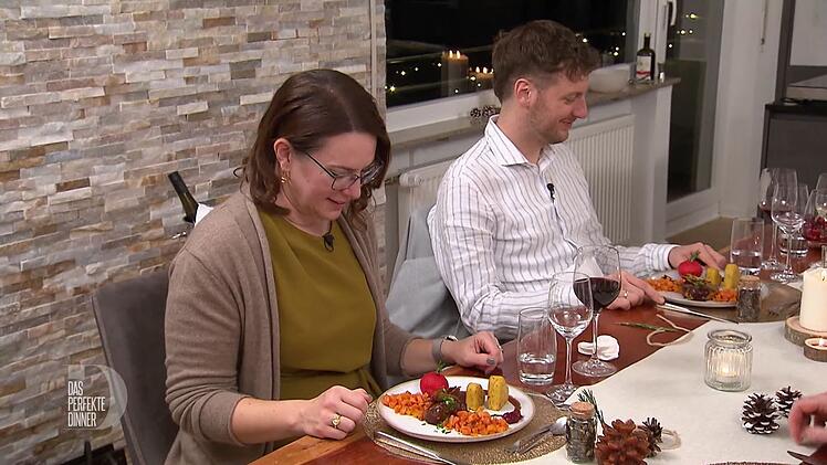 Die Polenta in Herzform begeistert Sabrina und Niclas.