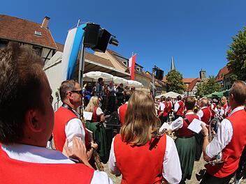 Zu den Höhepunkten beim Stadtfest "Musik und Märkte" 2018 zählte der Sternenmarsch aller Musikkapellen im Stadtgebiet. Bei der jüngsten Stadtratssitzung zog Stadtmanager Kilian Düring eine positive Bilanz. Thomas Malz