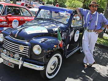 Pietro Messina aus Ilmenau mit seinem Tipolino C (Baujahr 1948) ist ein Stammgast bei der Sachs Franken Classic. Fotos: Barbara Herbst