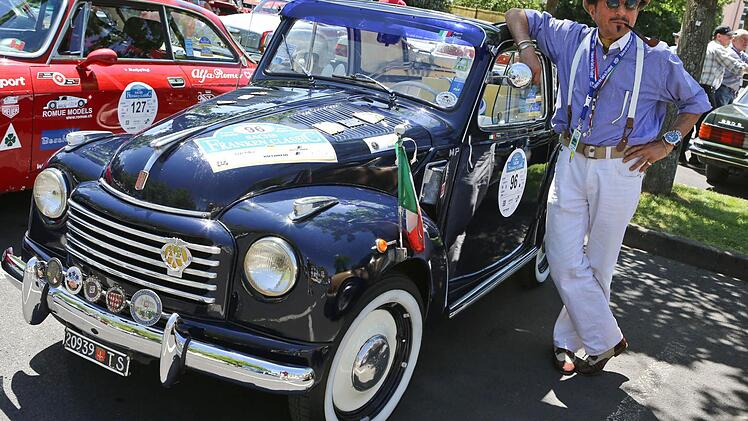 Pietro Messina aus Ilmenau mit seinem Tipolino C (Baujahr 1948) ist ein Stammgast bei der Sachs Franken Classic. Fotos: Barbara Herbst