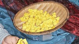 Fürbittzettel im Popcorn-Format  Foto: Marion Eckert