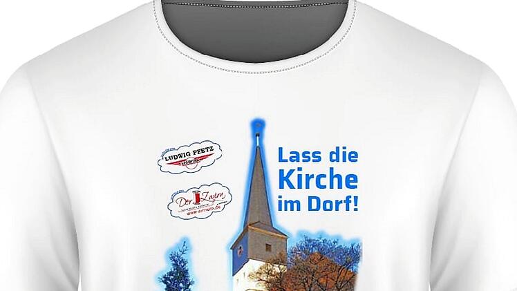 Alle Ehrengäste werden in T-Shirts mit dem Bild der Kirche und dem Motto "Lass die Kirche im Dorf!" auftreten. Foto: R. Sänger