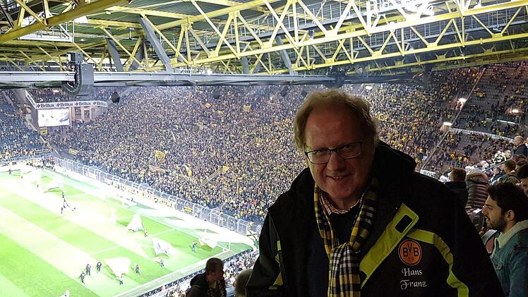 Hans Franz im vergangenem Jahr im Fußballstadion des BVB Foto: privat