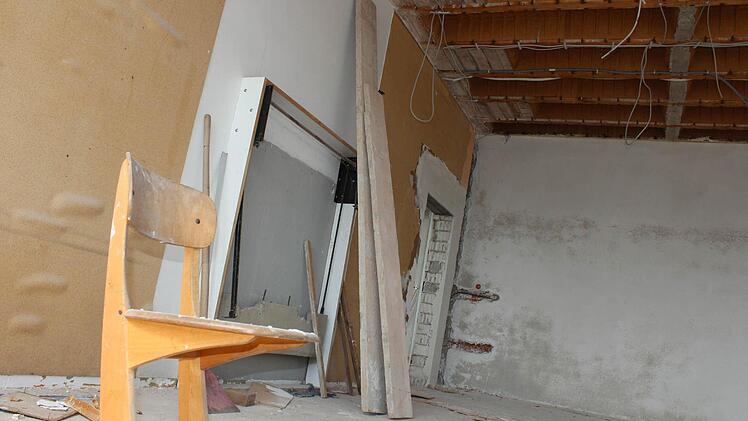 Die Klassenzimmer sind noch Baustelle. Foto: Andreas Dorsch