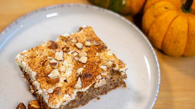 Kürbiskuchen mit Zimtcreme