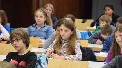 Kinder-Uni am 22. November 2014. Foto: Ronald Rinklef