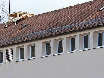 Der erste Horst steht auf dem Dach der Carl-Platz-Schule bereit. Drei weitere sollen folgen.  Foto: Bernhard Panzer