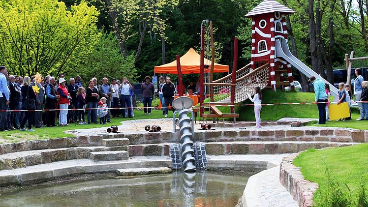 Der neue Wasserspielplatz in der Schützenstraße. Werner Vogel