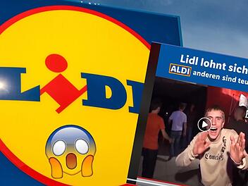 Der Neckarsulmer Discounter "Lidl" hat am Montag (15. Juli 2019) eine einwöchige Marketingkampagne gestartet. Symbolfoto: Christopher Schulz/Screenshot: Lidl Deutschland, Facebook/Collage: inFranken.de