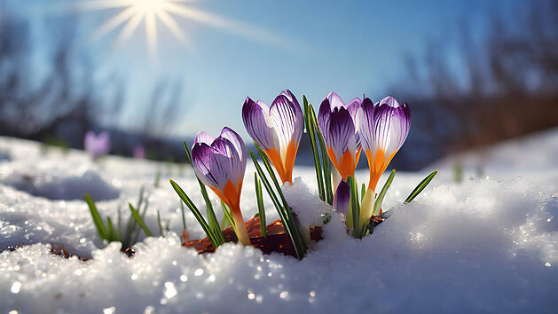 Fr&uuml;hling und Schnee, Aprilwetter