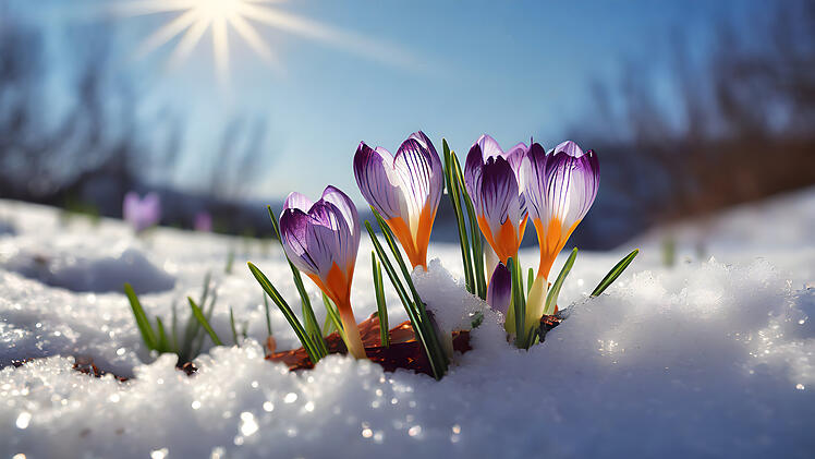 Fr&uuml;hling und Schnee, Aprilwetter