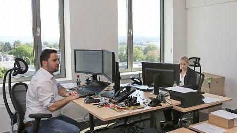 Benjamin und Andrea Nögel haben mit ihrem IT-Unternehmen Time-Line bereits einen Bürotrakt im Medical-Valley-Center bezogen.