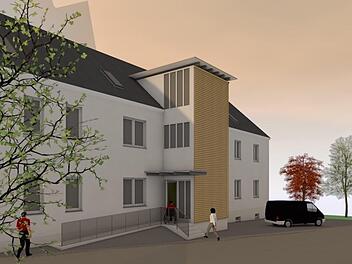 Dickster Brocken bei den Investitionen ist heuer der Um- und Ausbau der Alten Schule in Hirschfeld zu einer Tagespflege und zwei Wohnungen. Quelle: Visualisierung des Architekten Jörg Detsch