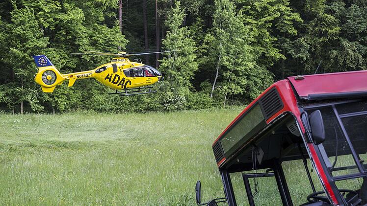 Ein Rettungshubschrauber war im Einsatz.