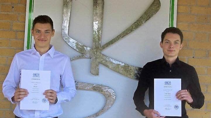 Die Staatspreisträger (von links) Jörg Meier und Manuel Hoderlein