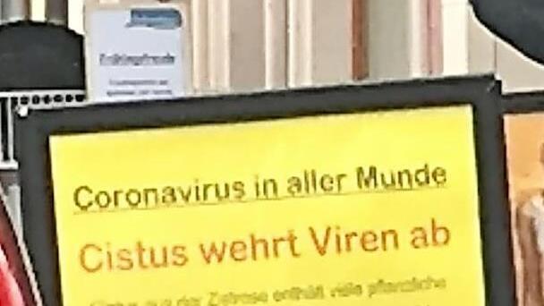 Manche machen Werbung mit dem Corona-Virus.