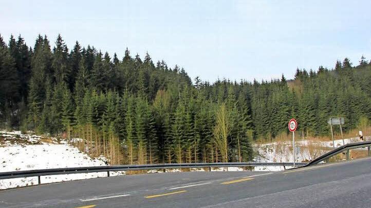 Die Einmündung der Kreisstraße aus Hirschfeld in die Bundesstraße 85 wird ausgebaut. Dann fällt auch die Beschränkung auf zwölf Tonnen weg.   Fotos: Veronika Schadeck
