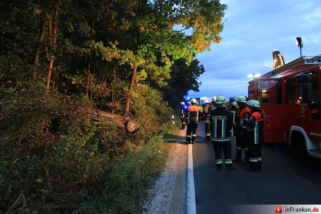 Kinder verletzt: Auto überschlägt sich bei Walsdorf