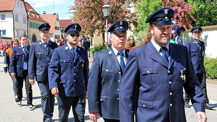 Die Feuerwehr Poppenlauer Foto: Dieter Britz