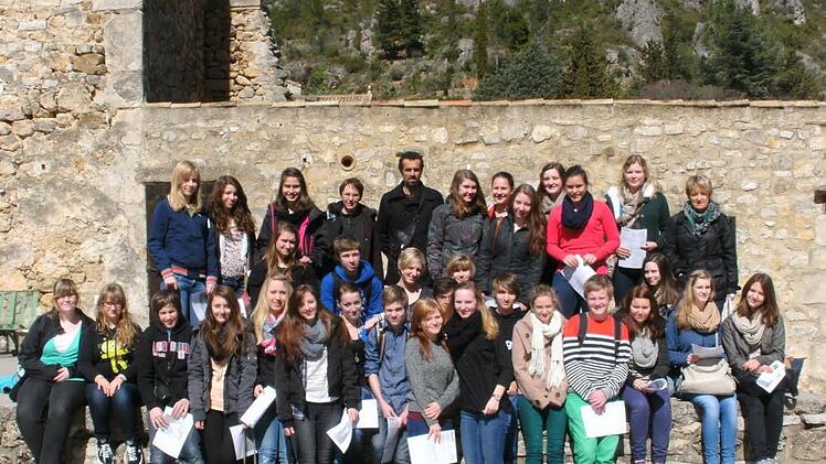 Gruppenfoto der Frankreichfahrer in Saint-Guilhem-le-Désert