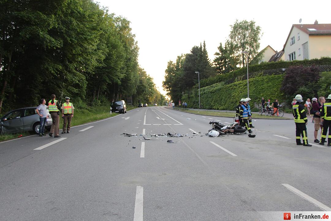 Schwerer Motorradunfall in Feucht