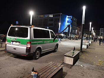 Die Polizei hatte in Bamberg in der Silvesternacht Einiges zu tun. Foto: Ronald Rinklef