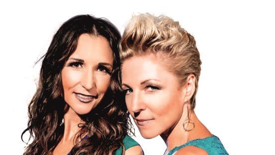Die  "Geschwister Hofmann"  -  Anita und Alexandra Hofmann -  stehen  in Bad Brückenau auf der Bühne. Foto: Lothar Böhler