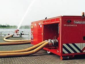 Ein Container des niederländischen Herstellers im Pumpeneinsatz. Foto: Hightrans Fire System