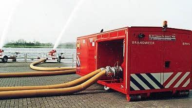 Ein Container des niederländischen Herstellers im Pumpeneinsatz. Foto: Hightrans Fire System