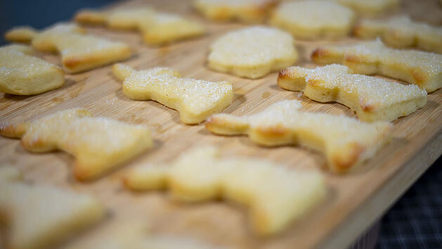 Fluffige Osterhasen-Kekse aus Quark-&Ouml;l-Teig