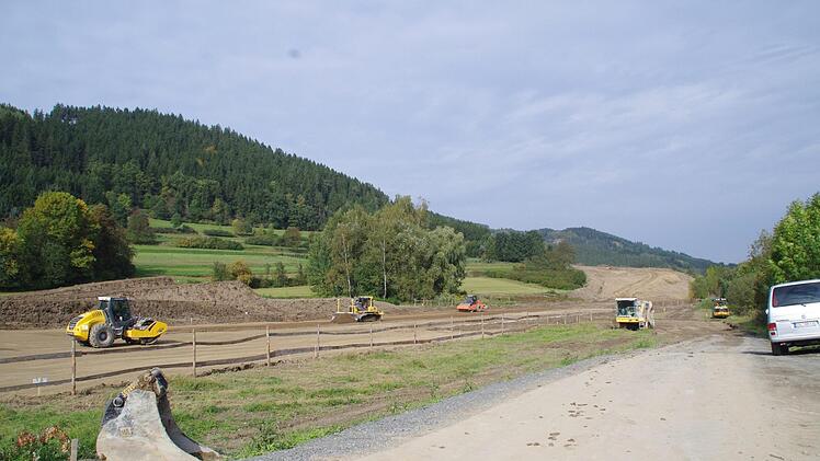Bauarbeiten an der Umgehung Zeyern. Foto: Marco Meißner