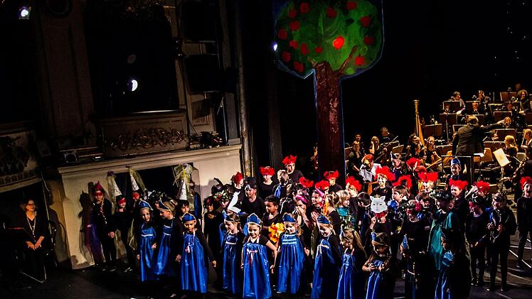 "Compose Strawinsky":_Ovationen gab es für die Schülerinnen und Schüler der Coburger Lutherschule beim Auftritt im Landestheater.Foto: Jochen BErger