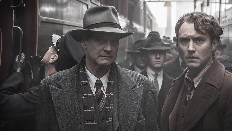 "Genius": Colin Firth und Jude Law im Wettbewerbs-Beitrag von Michael Grandage. Foto: Marc Brenner/Pinewood Films