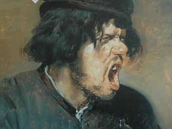 "Der bittere Trank" ist eines der Gemälde von Adriaen Brouwer aus Oudenaarde. Repro: Meißinger