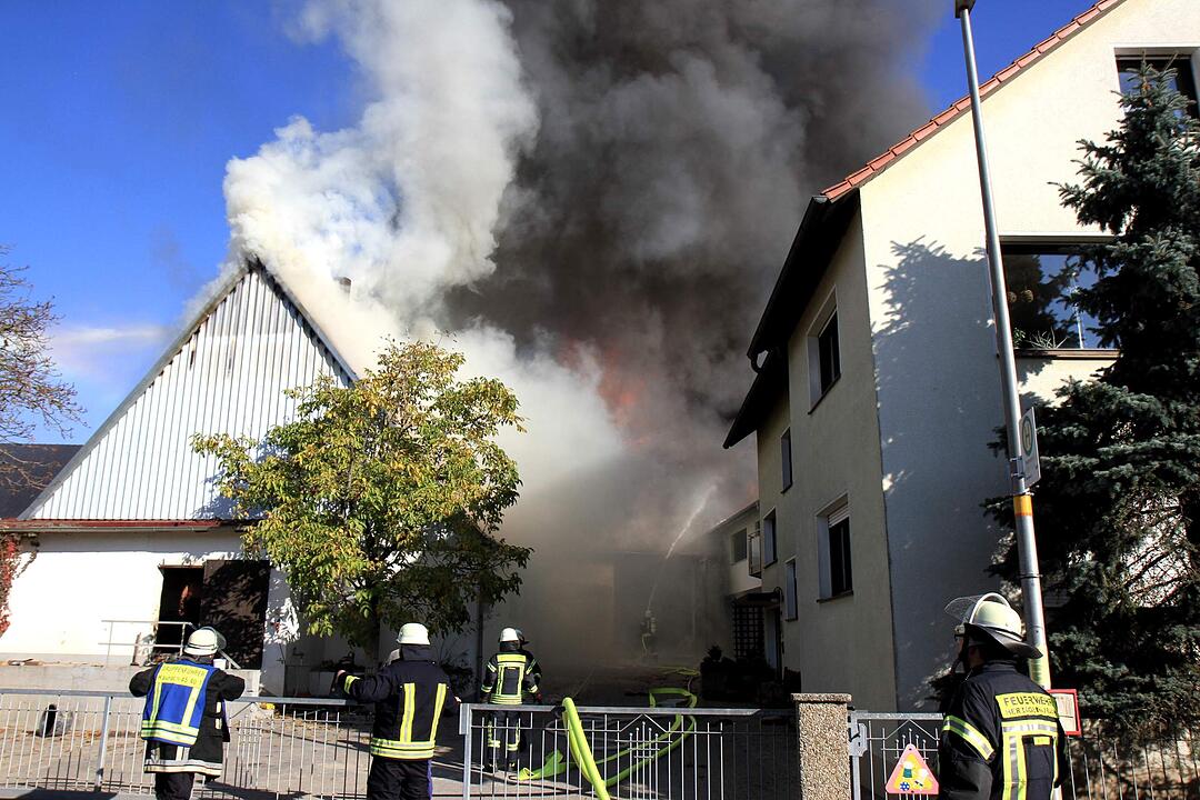 Brand in Schweinestall in Herzogenaurach